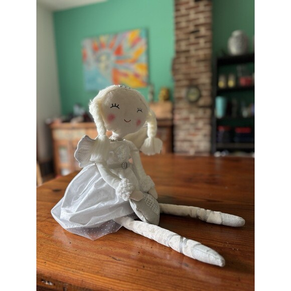 34th & PINE SNOW DOLL ANGEL BALLERINA w/HEART Shelf Sitter Sparkle 21" - Picture 9 of 10